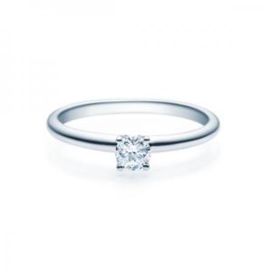 Verlobungsring mit Diamant - 4er-Krappenfassung - Klassisch