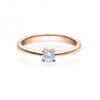 Verlobungsring mit Diamant - 4er-Krappenfassung - Rubin - 18008