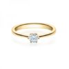 Verlobungsring mit Diamant in Gelbgold - 6er-Krappenfassung - Rubin - 18016