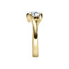 Verlobungsring mit Diamant - Geschwungene Spannfassung - Modern-20369