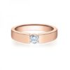 Verlobungsring mit Diamant - Spannfassung - Rosegold - Modern
