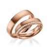 Eheringe - Design - mit Diamanten Rotgold