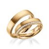 Trauringe besonderes Design Memoire in Gelbgold