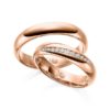 Eheringe - Design - mit Diamanten - RU-1527-1-Rotgold