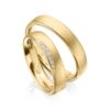 Trauringe besondere Fassart Gelbgold