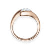 Verlobungsring mit Diamant - Geschwungene Spannfassung - Modern- Rotgold-20364