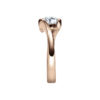 Verlobungsring mit Diamant - Geschwungene Spannfassung - Modern- Rotgold-20365