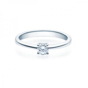 Verlobungsring mit Diamant - 4er-Krappenfassung - Klassisch