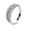 Bildschöner Diamant Ring - halb ausgefasst - Weißgold