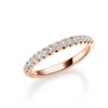 Zarter Memoire Ring Verschnitt - halb ausgefasst - Rotgold