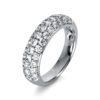 Pavé Ring - halb ausgefasst - Weißgold