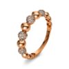 Extravaganter Brillanten Ring im Kugel Design - Rotgold