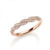 Zarter überkreuzter Memoire Ring Rotgold