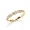 Überkreuzter Memoire Ring - in Gelbgold
