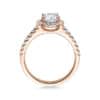Eleganter Verlobungsring mit vielen Diamanten Rotgold