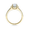 Eleganter Verlobungsring mit vielen Diamanten Gelbgold