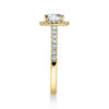Eleganter Verlobungsring mit vielen Diamanten Gelbgold