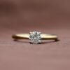 Verlobungsring in 750/- Gelbgold mit Labor Diamanten