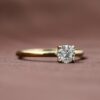 Verlobungsring in 750/- Gelbgold mit Labor Diamanten