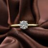 Verlobungsring in 750/- Gelbgold mit Labor Diamanten