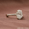 Michelle Ovaler Diamant Verlobungsring