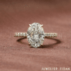Gold Ring mit ovalem Diamanten