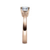 Verlobungsring Diamant Lupenrein, River 4-er Krappe gerade