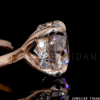 Verlobungsring in 750/- Rotgold mit Labor Diamanten