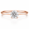 Verlobungsring in 750/- Rotgold mit Labor Diamanten