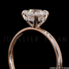 Verlobungsring in 750/- Rotgold mit Labor Diamanten