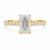 Verlobungsring mit 1 Karat Emerald in 585/- Gelbgold