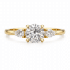 Flora Verlobungsring in 750/- Gelbgold mit Labor Diamanten