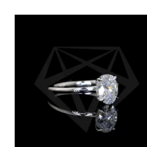 Verlobungsring mit ovalem Diamant (Labor)