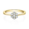 Verlobungsring in Gelbgold mit Brillanten
