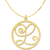 Kette mit Initialen aus Gold Anhänger personalisiert Buchstabe