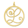 Kette mit Initialen aus Gold Anhänger personalisiert Buchstabe