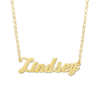 goldene Namenskette Collier Anhänger Geschenk Schmuck