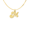Kette mit Initialen aus Gold Anhänger personalisiert Buchstabe