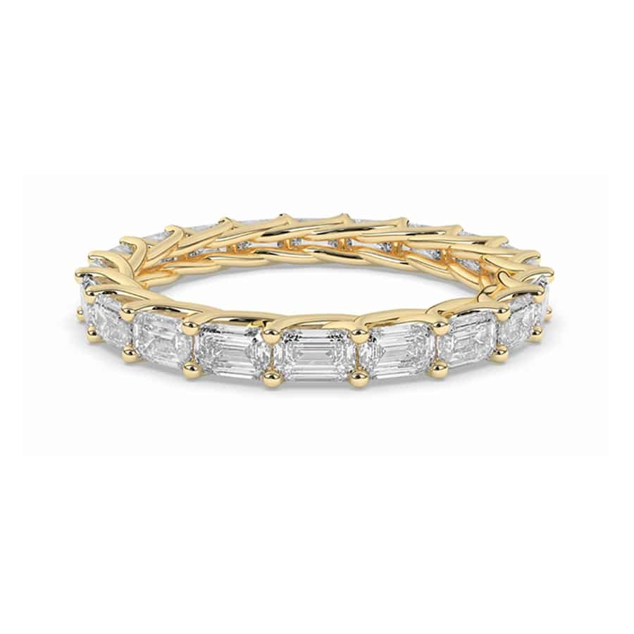 Schlichter Ring mit Smaragddiamanten (2,90 x 2,10 mm), Farbe D und Reinheit VVS 1 Schlichter Ring mit Smaragddiamanten (2,90 x 2,10 mm), Farbe D und Reinheit VVS