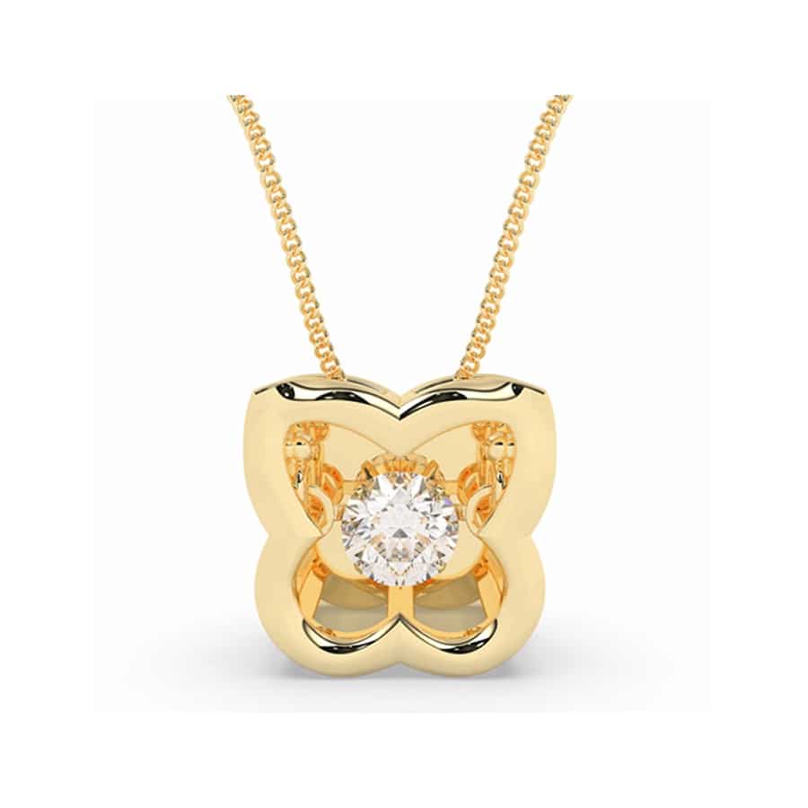 Wunderschöner Anhänger mit rundem Mittelstein mit 0,15 Karat 1 Wunderschöner Anhänger mit rundem Mittelstein mit 0,15 Karat