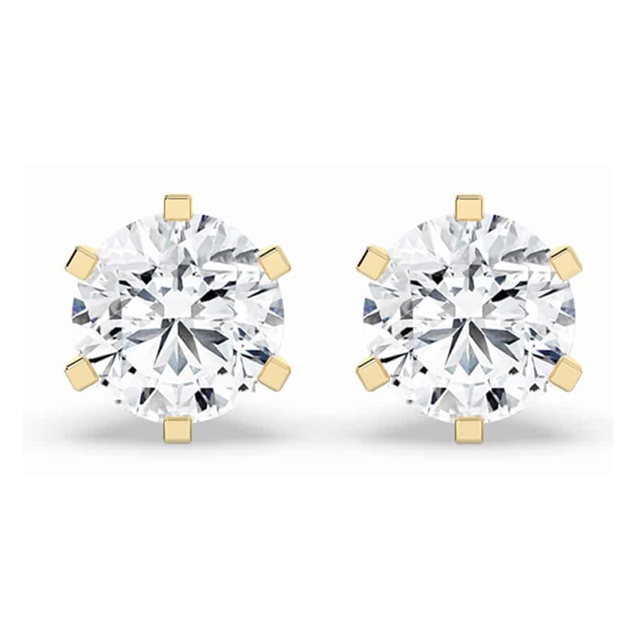Wunderschöner Ohrring mit rundem Mittelstein mit je 0,30 Karat, Farbe D, E, Reinheit VVS. 1 Wunderschöner Ohrring mit rundem Mittelstein mit je 0,30 Karat, Farbe D, E, Reinheit VVS.