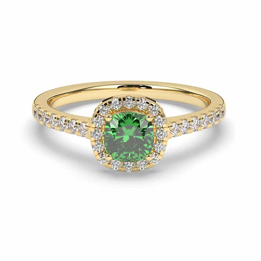 Ring mit 0,55 Karat VVS-Klarheit, farbigem Kissen mit rundem Stein, bedeckt mit 1,4 mm. IGI-zertifiziert 1 Ring mit 0,55 Karat VVS-Klarheit, farbigem Kissen mit rundem Stein, bedeckt mit 1,4 mm. IGI-zertifiziert