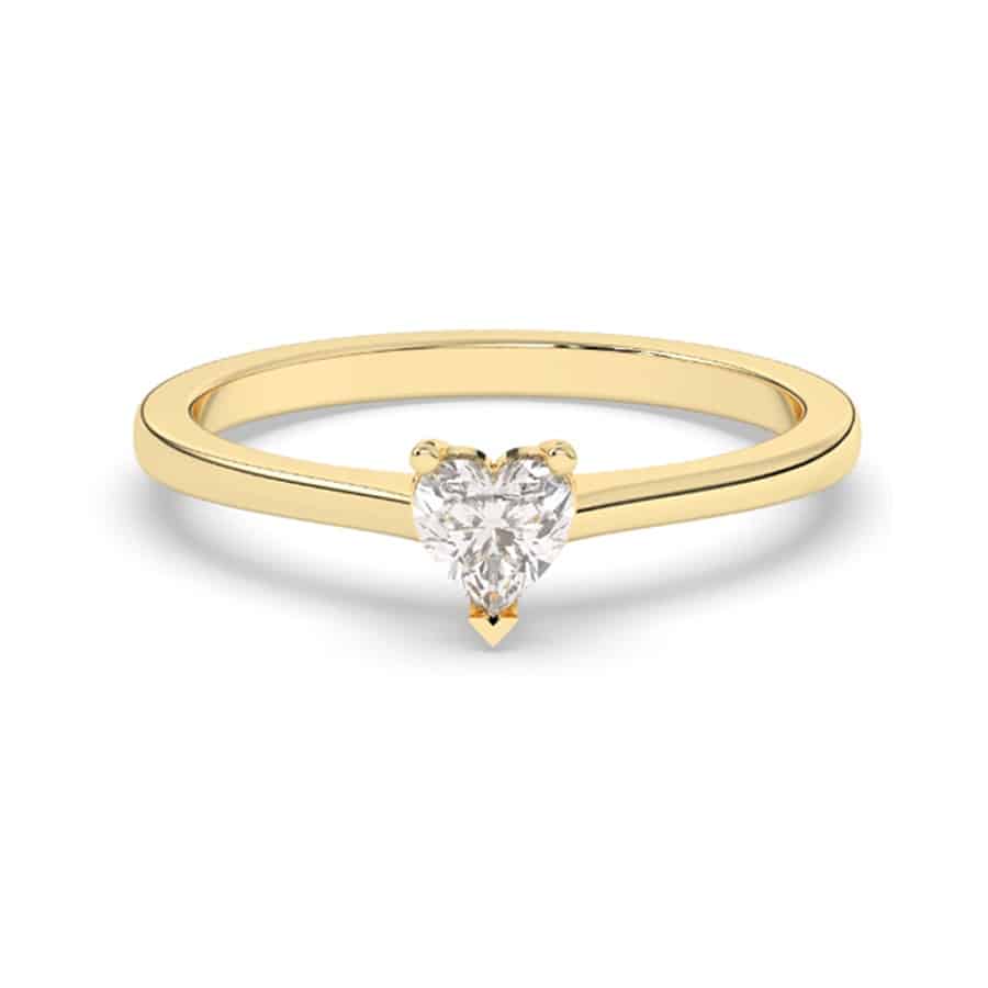 Solitärring mit 0,50 Karat Herz UND, E-Farbe, VVS-Klarheit, IGI-zertifiziert 1 Solitärring mit 0,50 Karat Herz UND, E-Farbe, VVS-Klarheit, IGI-zertifiziert