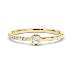 Solitärring mit rundem 0,25 Karat D, E Farbe VVS Klarheit