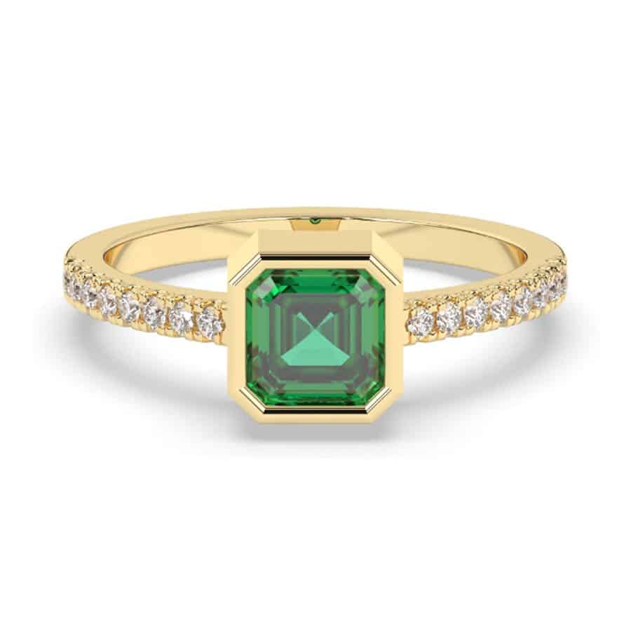 Solitärring mit farbigem Asscher, 2,50 Karat, VVS-Klarheit. IGI-zertifiziert 1 Solitärring mit farbigem Asscher, 2,50 Karat, VVS-Klarheit. IGI-zertifiziert