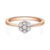 Verlobungsring in Rotgold mit Brillanten