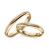 Trauringe Besonderes Design Perlfuge Gelbgold