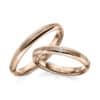 Trauringe Besonderes Design Perlfuge Rotgold