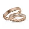 Trauringe Besonderes Design Perlfugen Rotgold