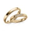 Trauringe Besonderes Design Perlfugen Gelbgold